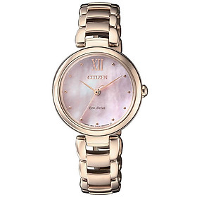 Đồng Hồ Citizen Nữ Dây Kim Loại Máy Eco-Drive EM0533-82Y - Mặt Xà Cừ (Sapphire)