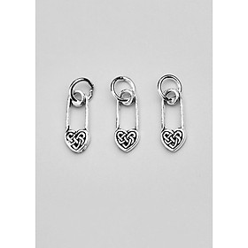 Combo 3 cái charm bạc hình ổ khóa may mắn treo - Ngọc Quý Gemstones