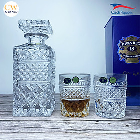 Bộ Bình Rượu Whisky Pha Lê Tiệp Crystal Bohemia Madison Cao Cấp