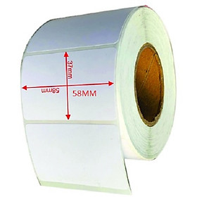 Mua 6 CUỘN GIẤY DECAL NHIỆT MỘT TEM (58X37)MM- DÙNG CHO CÂN IN NHÃN TOPCASH - CÂN ĐIỆN TỬ