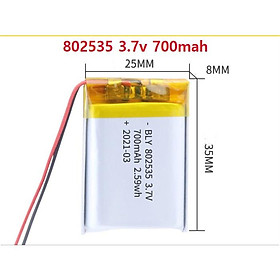 Mua Pin sạc Polymer 802535 3.7v 700mah Cho tai nghe loa Mp3 MP4 MP5 GPS PSP Bluetooth hàng mới