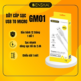 Mua Cáp sạc Micro hàng chính hãng GENSHAI GM01 | Bảo hành 12 tháng 1 đổi 1 | Made in Việt Nam