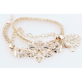 DÂY NỊT NỮ FLOWERS, THẮT LƯNG NỮ  DN191212 - VÀNG