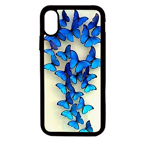 Ốp lưng cho điện thoại Iphone Xs Đàn bướm xanh - Hàng chính hãng