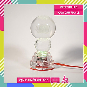 Mua Đèn thờ led thờ cúng quả cầu pha lê đơn đổi màu cao cấp - Nhiều cỡ