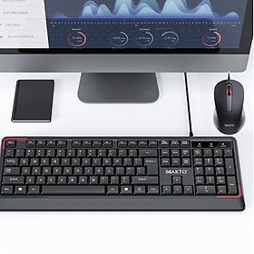 bàn phím máy tính có dây Sothing MAKTO AK-320, chuột có dây MAKTO M1 USB cao cấp, độ nhạy cao, dannhf cho PC, Laptop- Hàng chính hãng