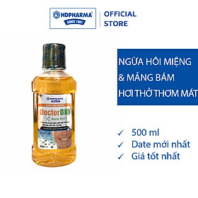 Nước Súc Miệng DoctorBio Nano Bạc - HDPHARMA - Kháng khuẩn, Ngừa Hôi Miệng, Mảng Bám, Sâu Răng (500 ml)