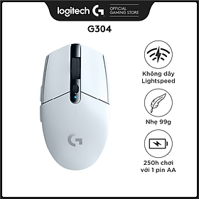 Chuột game không dây Lightspeed Logitech G304 - Cảm biến Hero, 12k DPI, nhẹ, 6 nút lập trình, on-board memory, pin 250h -Hàng Chính Hãng