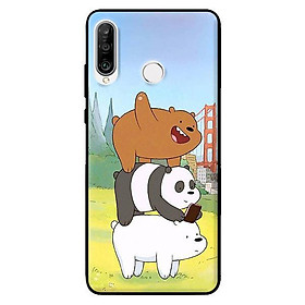 Ốp lưng in cho Huawei P30 Lite Bộ Ba Chú Gấu - Hàng chính hãng
