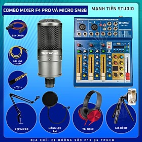 Mua Combo thu âm  livestream Micro TakStar SM8B  Mixer Yamaha F4 Pro - Kèm full phụ kiện kẹp micro  màng lọc  tai nghe  dây canon  dây livestream  giá đỡ ĐT - Hỗ trợ thu âm  karaoke online chuyên nghiệp - Hàng nhập khẩu