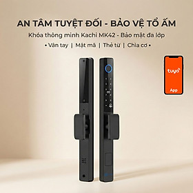Khóa Thông Minh Kachi MK42 - Chuyên Dụng Cửa Nhôm Xingfa, Cửa Kính | Mở Khóa Qua App Tuya, Vân Tay, Thẻ Từ | Chống Nước IP65 - hàng chính hãng - MK42 cửa nhôm