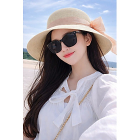 Mũ đi biển nón cói rộng vành che nắng chống tia UV thời trang Hàn Quốc cho nữ dona250409