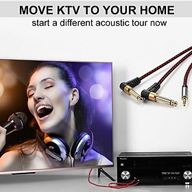 Audio Cable Adapter Jack 3.5mm to Dual 6.35mm Aux Corporal Mono 6.5 Jack to Male 3.5mm Mixer Cable Jack Divider