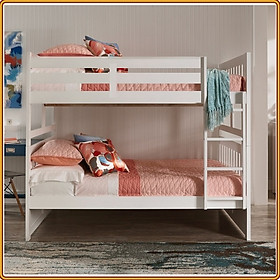Mua Giường 2 tầng Tundo màu trắng cầu thang treo 1m2