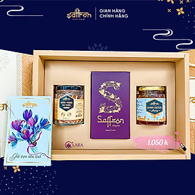 Set quà tặng nhụy hoa nghệ tây Saffron Shyam + Đông trùng hạ thảo + Mật