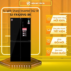 Tủ lạnh Sharp Inverter 362 lít SJ-FX420VG-BK - Hàng chính hãng (chỉ giao HCM)
