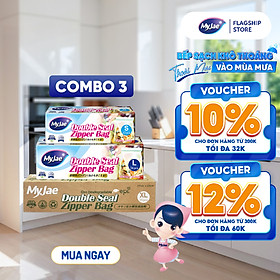 Túi Zip PE Trong Suốt 2 Đường Kéo MyJae, Túi Bọc Đồ Ăn, Rau Củ Bảo Quản Trong Tủ Lạnh