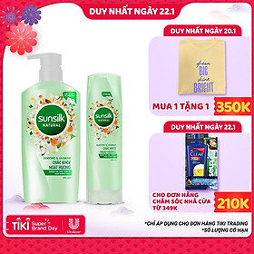 Combo Dầu Gội 650gr + Dầu Xả 320gr Sunsilk Natural Chắc Khoẻ Ngát Hương