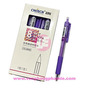 Bút Gel Bấm CHOSCH CS-8698 - Tím (Cây)