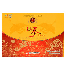 COMBO Hồng sâm nguyên củ tẩm mật ong (10 củ * 30gr) TẶNG 01 gói kẹo hồng sâm 250gr và 01 gói kẹo hắc sâm 250gr - Daedong Korea Ginseng