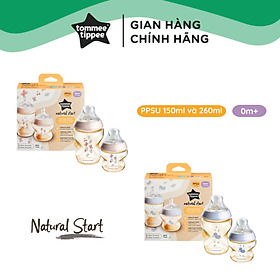 Bình Sữa PPSU Ty Siêu Mềm Tự Nhiên Tommee Tippee Natural Start Bộ 1 Bình