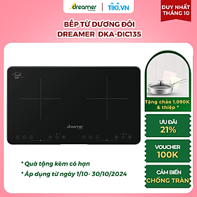 Mua  Hàng Chính Hãng  Bếp Từ Dương Đôi DKA-DIC135G (Xám) Công Suất 3500W  Chống Tràn  Cảnh Báo Nhiệt Dư  Khóa Trẻ Em  Cảm Ứng Sensor Touch