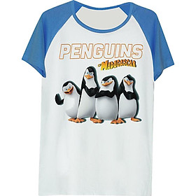 Áo thun tay màu Penguins Madagasca ATFF218