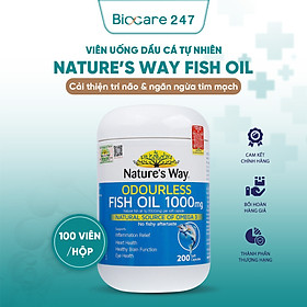 Nature's Way Fish Oil 1000mg - Viên uống bổ sung Omega 3 cho cơ thể
