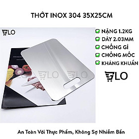 Mua Thớt Inox 304 35x25cm  Không Gỉ Sét  Bám Bẩn  Không Xước Dăm Ra Mủn  Ẩm Mốc  Kháng Khuẩn 100%