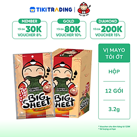 Hộp 12 Gói Rong biển TaoKaeNoi BIG SHEET Vị Mayo