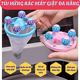 Bộ 2 Túi Lọc Rác Máy Giặt Kèm Quả Cầu Xoay -Túi Hứng Rác Lưới Máy Giặt Đa Năng -Bẫy Lọc Lông & Cặn Giặt Xoay Thông Minh - 2 CÁI CẦU XOAY
