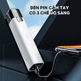 Mua Đèn Pin Cầm Tay Mini Bỏ Túi Ánh Sáng Trắng Có 3 Chế Độ Sáng Sạc Pin USB Tiện Lợi