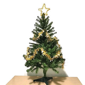 Cây thông noel xanh 90cm tặng kèm dây kim tuyến và ngôi sao đỉnh trang trí giáng sinh
