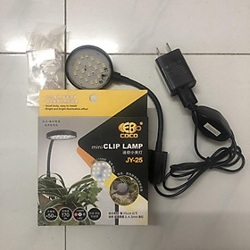 Đèn Led Kẹp Hồ Cá Bể Tròn Mini Màu Trắng Clip Lamp JY-25 Cho Hồ 25cm