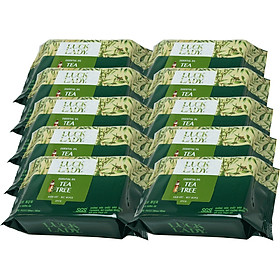 Combo 10 Gói Khăn Ướt Luck Lady Tea Tree (25 Tờ/ Gói)