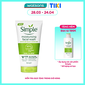 Sữa Rửa Mặt Simple Moisturising Facial Wash Dành Cho Da Khô và Da Nhạy Cảm 150ml