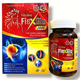 Viên uống FlexGlu 2000 hỗ trợ đau nhức xương khớp, thoái hoá khớp, đau mỏi khớp, cứng khớp gây vận động khó khăn - Mã số 1300