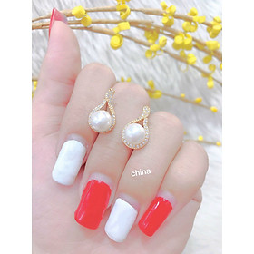 Đôi Bông Tai Nữ Mạ Vàng or Bạch Kim 18K Mẫu 045130321 - Mang Đi Chơi, Đi Tiệc Đều Đẹp - Bền Màu