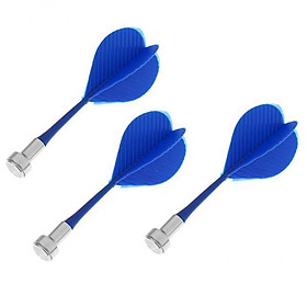 2X 3 Pieces Magnetic Darts Safety Indoor Game Replacement Darts Royal Blue