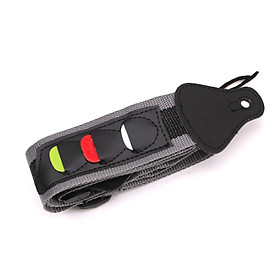 Dây Đeo Guitar Kèm 3 Móng Gảy - Đen