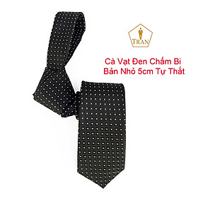 Ca Vat, Caravat, Cà Vạt, Cravat Đen Nam Bản Nhỏ 5Cm Dây Kéo Thắt Sẵn