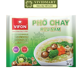 [Giao hàng toàn quốc] Phở chay rau nấm Vifon - Gói 65gr - Vifon (Thùng 30 gói / Set 10 gói / Gói lẻ)