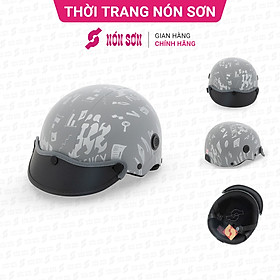 Mũ bảo hiểm lỗ thông gió hoa văn chính hãng NÓN SƠN AMP-XM185