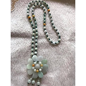 DÂY CHUYỀN BÔNG HOA ĐÁ CẨM THẠCH TỰ NHIÊN ĐẸP DÀI 30CM 