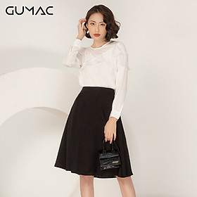 Áo sơ mi kiểu nữ đẹp hàng hiệu GUMAC thiết kếkiểu rã phối bèo AA922