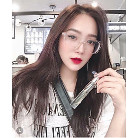 Kính Mắt vuông Trong suốt Gọng Kim loại