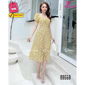 ĐẦM XÒE VINTAGE CỰC XINH HỌA TIẾT