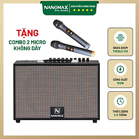 Mua Loa Kéo Karaoke Xách Tay Nanomax K-01 Đen Bass 20cm Công Suất 120w Hàng Chính Hãng