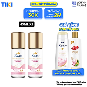 Combo 2 Lăn ngăn mùi tinh chất serum cao cấp Dove dành cho nữ với 3%