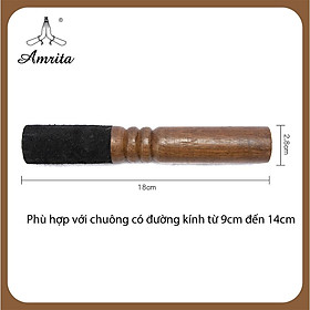 Mua Dùi chuông xoay Nepal - Dùi gỗ bọc da cao cấp - singing bowl - Chùi gỗ đánh chuông xoay - mõ gỗ tụng kinh - Amrita